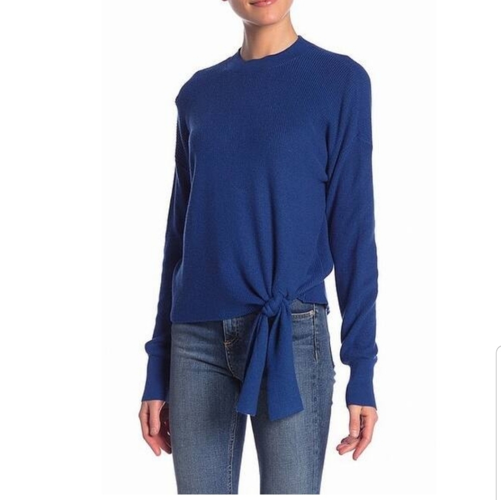 Abound NWT Blue Monaco Tie Front Knotted Hem